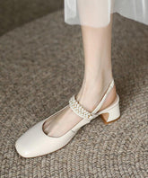 Mulberry Nail Bead Splicing French Chunky Sandals